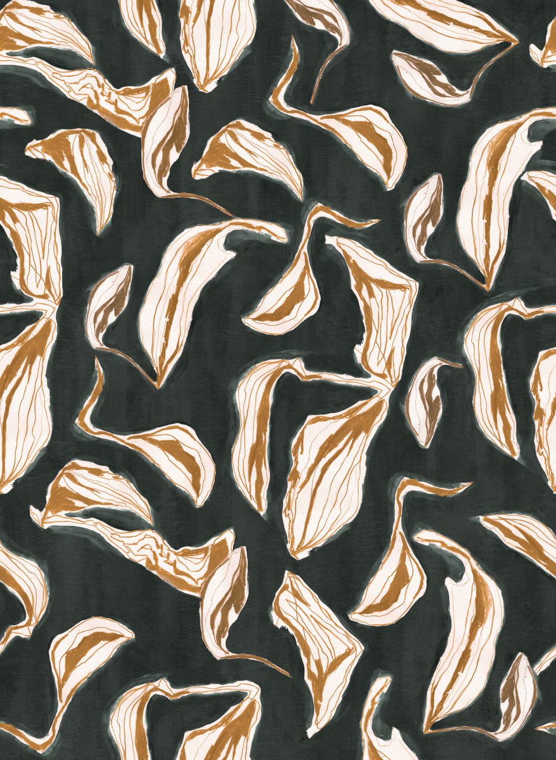 Tapete Moroccan Branches - Black