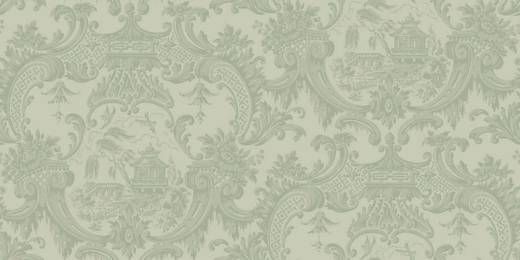Tapete Chippendale China - Olive