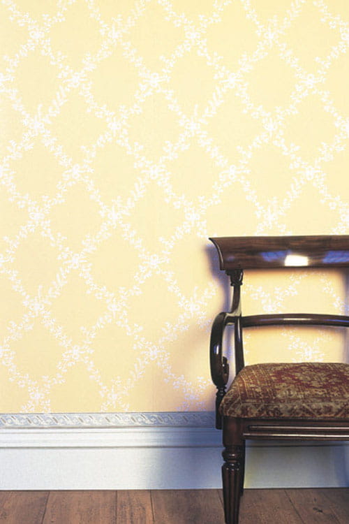Papier peint Toile Trellis - Dorset Cream/ All White