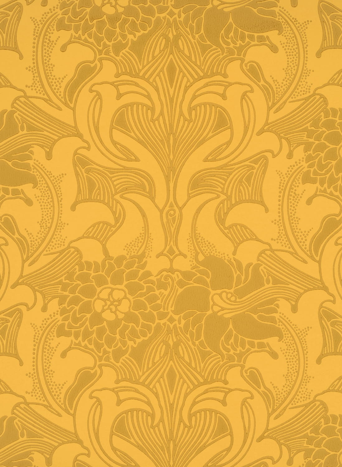 Tapete Dahlia Scroll - Giallo