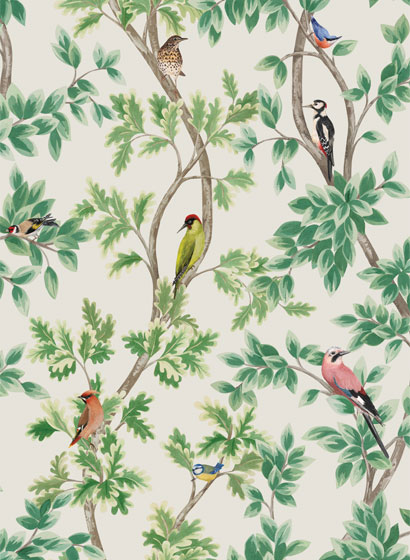 Tapete Netherfield - Ivory/ Leaf Green