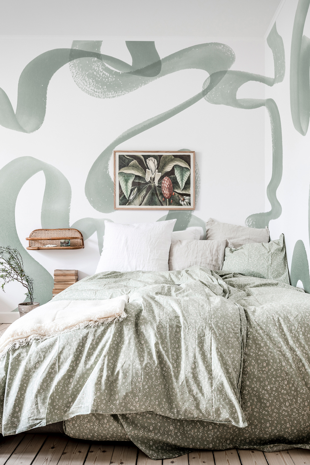 Wandbild Waves - green