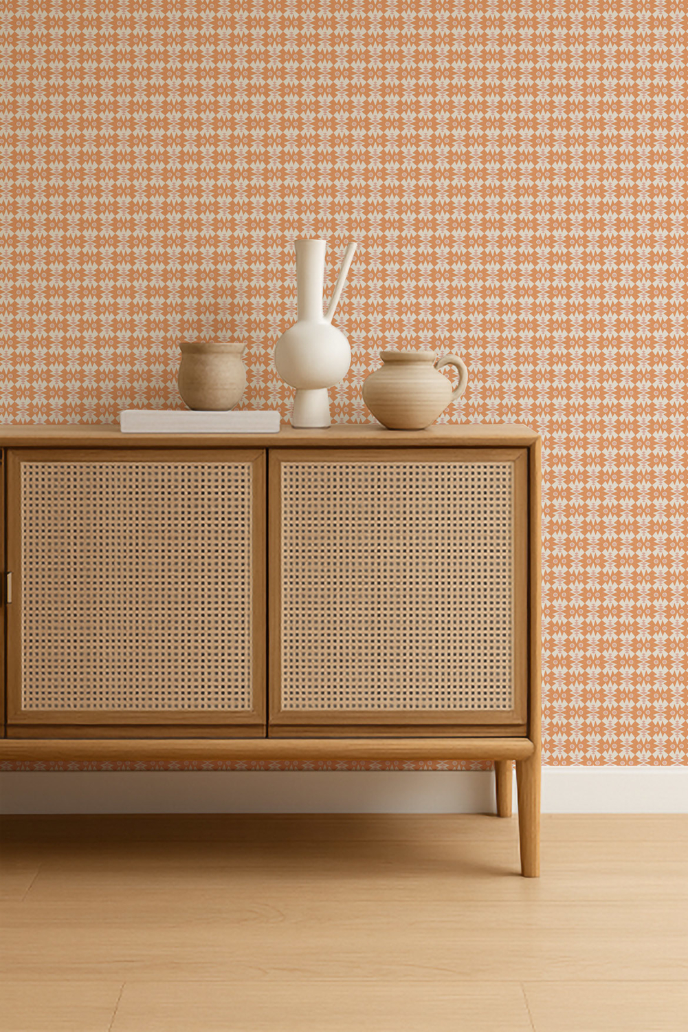 Tapete Owl & Butterfly - Tangerine/ Blush