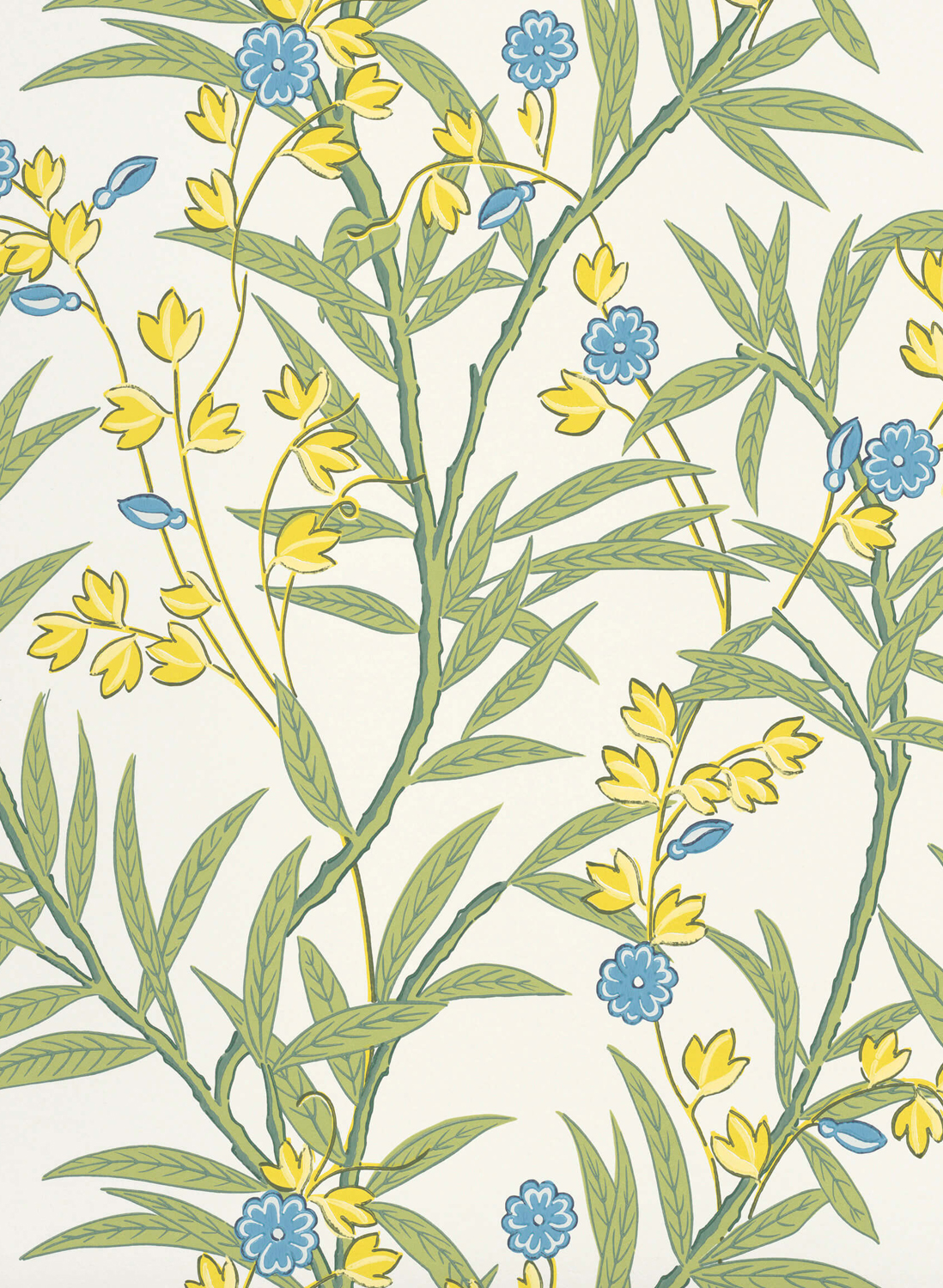 Tapete Bamboo Floral - Blue Verditer