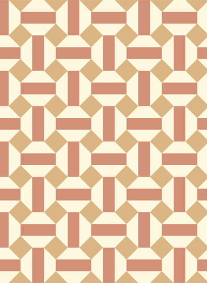 Tapete Alicatado - Terracotta on Parchment
