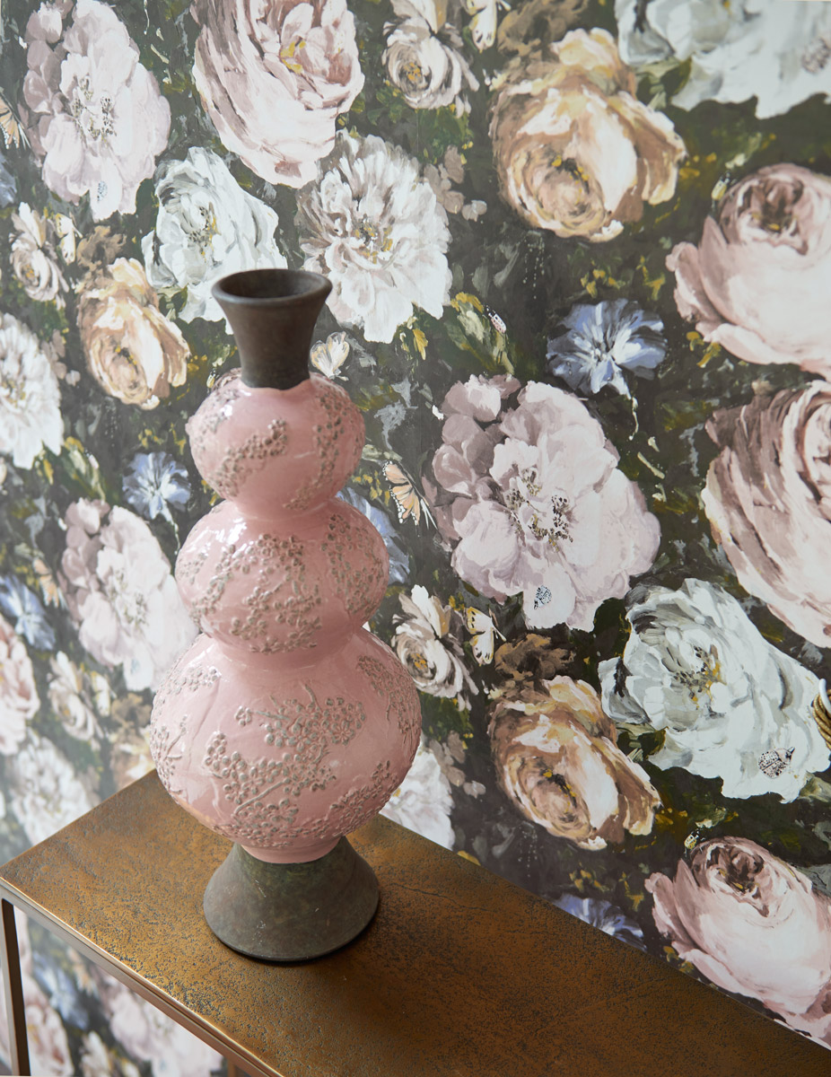 Tapete Floretta - Blush/ Charcoal