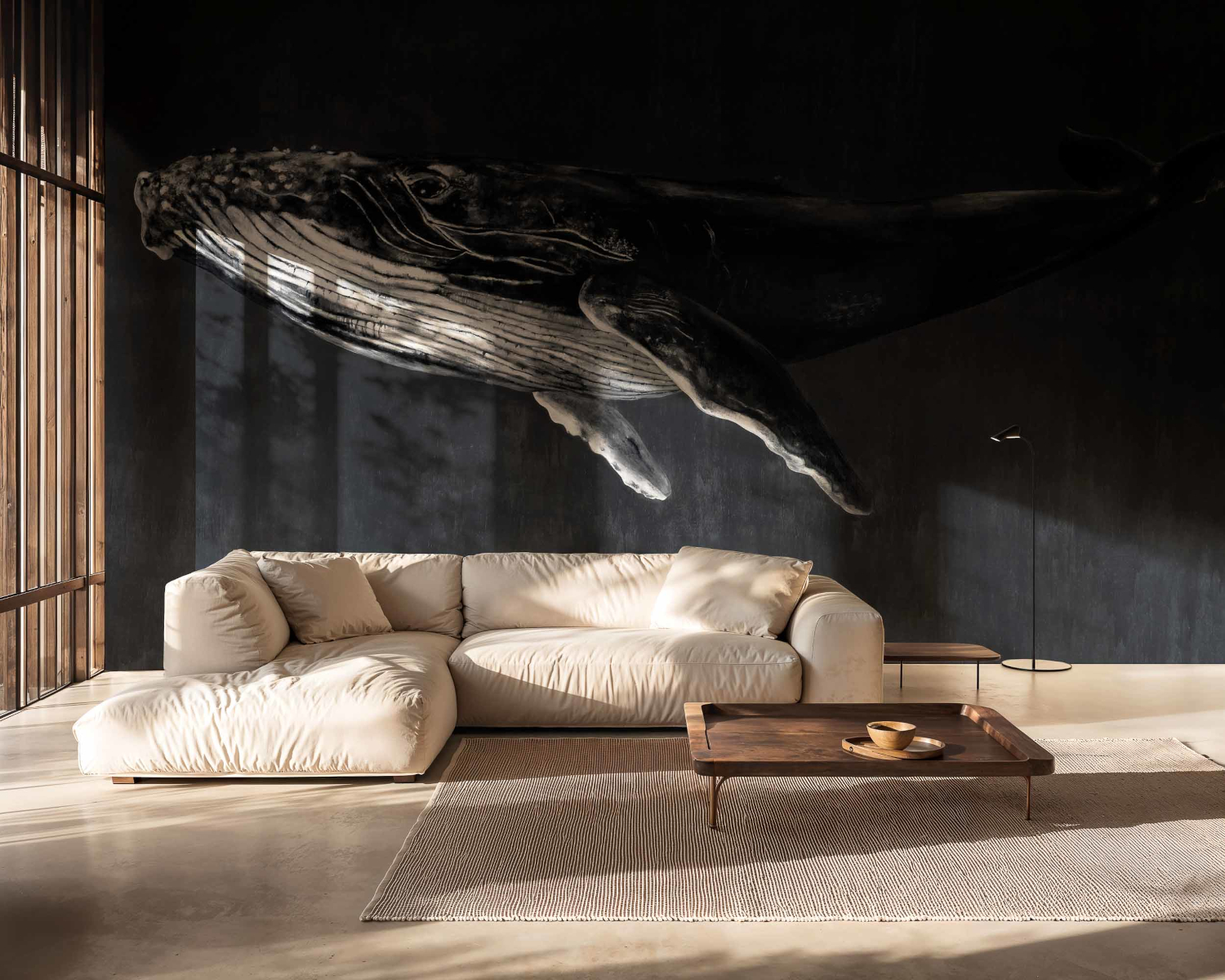 Wandbild Humpback Whale - Night