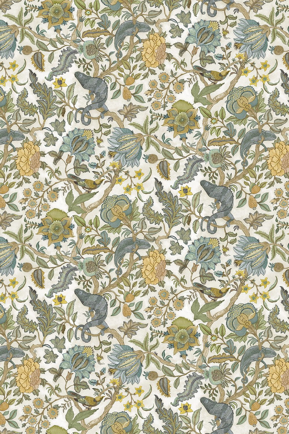 Tapete Chameleon Trail - Lemon and Light Blue