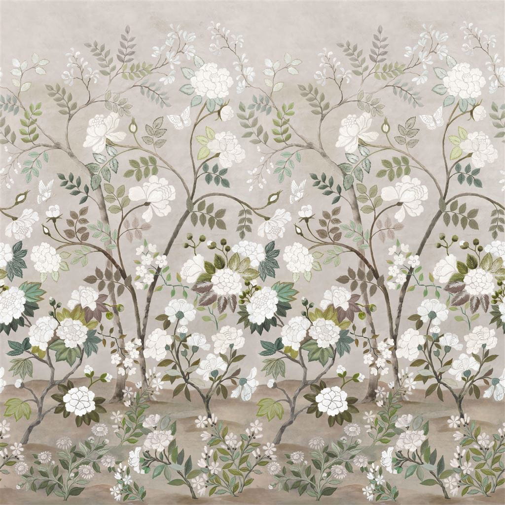 Wandbild Fleur Orientale - Pale Birch