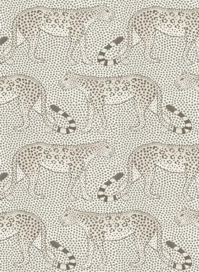 Tapete Leopard Walk - White/ Black