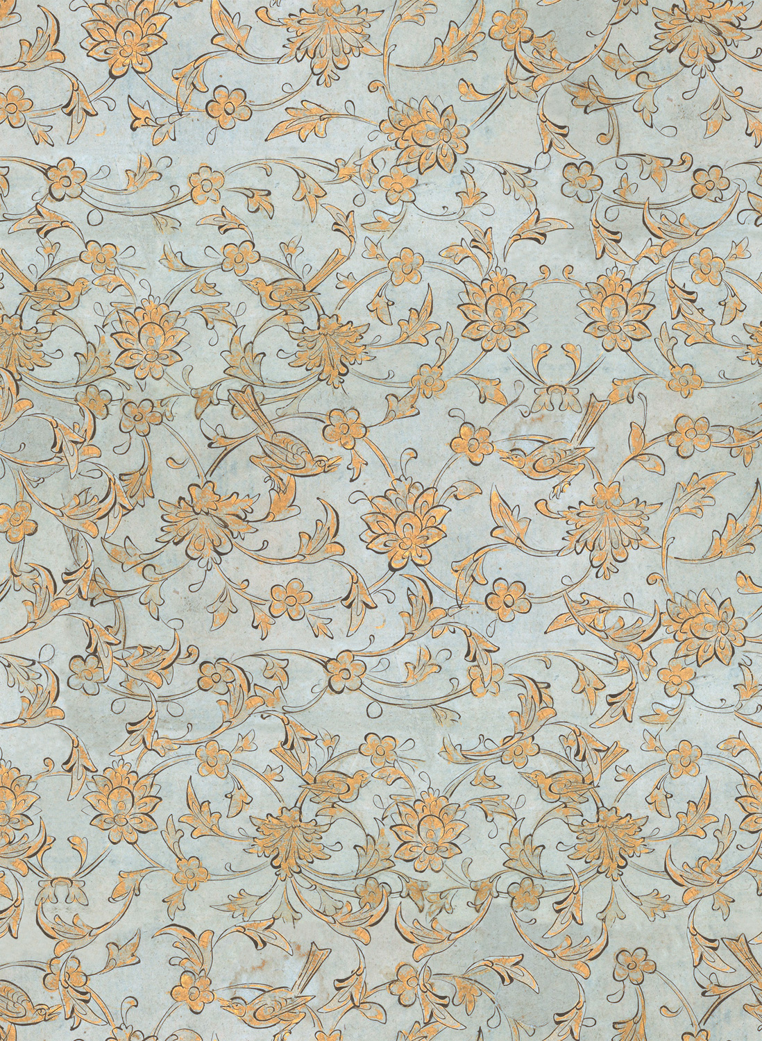 Tapete Backyard Flowering - Ether Blue/ Copper/  Black