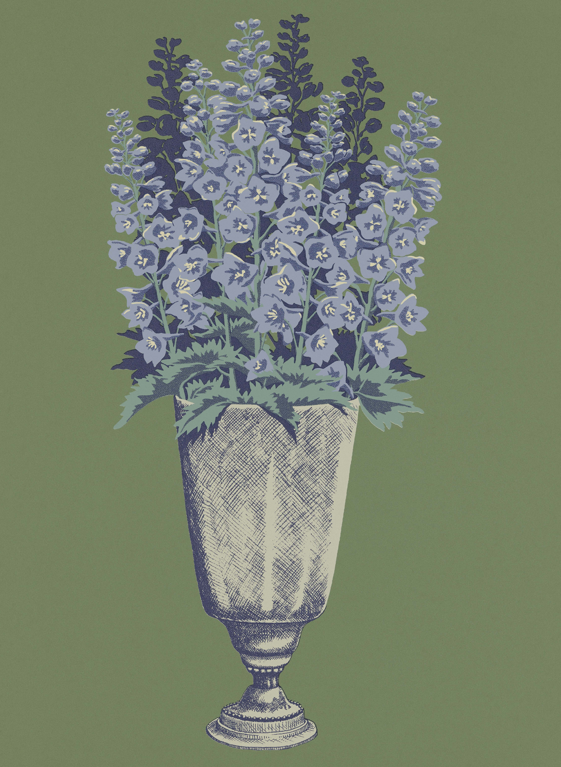 Tapete Delphinium - Arbour Green