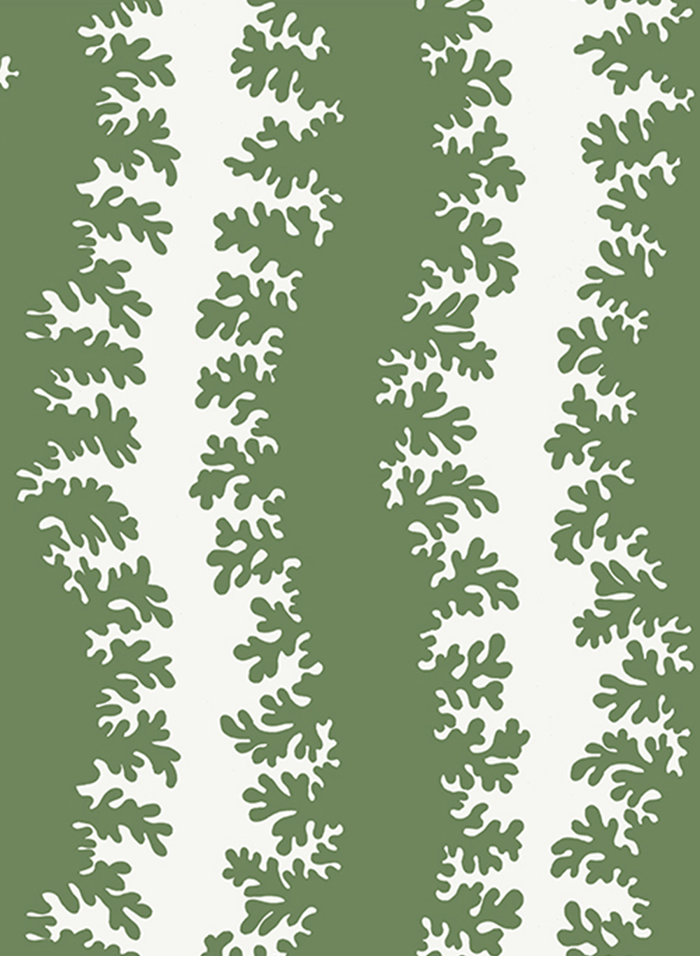 Tapete Elkhorn Stripe - Brookes Green/ Ceiling White