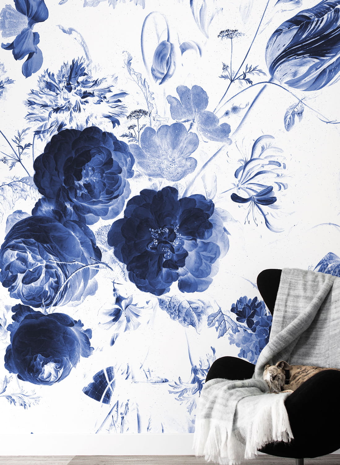 Wandbild Royal Blue Flowers 1
