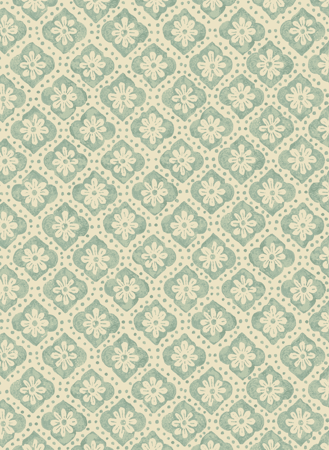 Tapete Indus Flower - Aqua