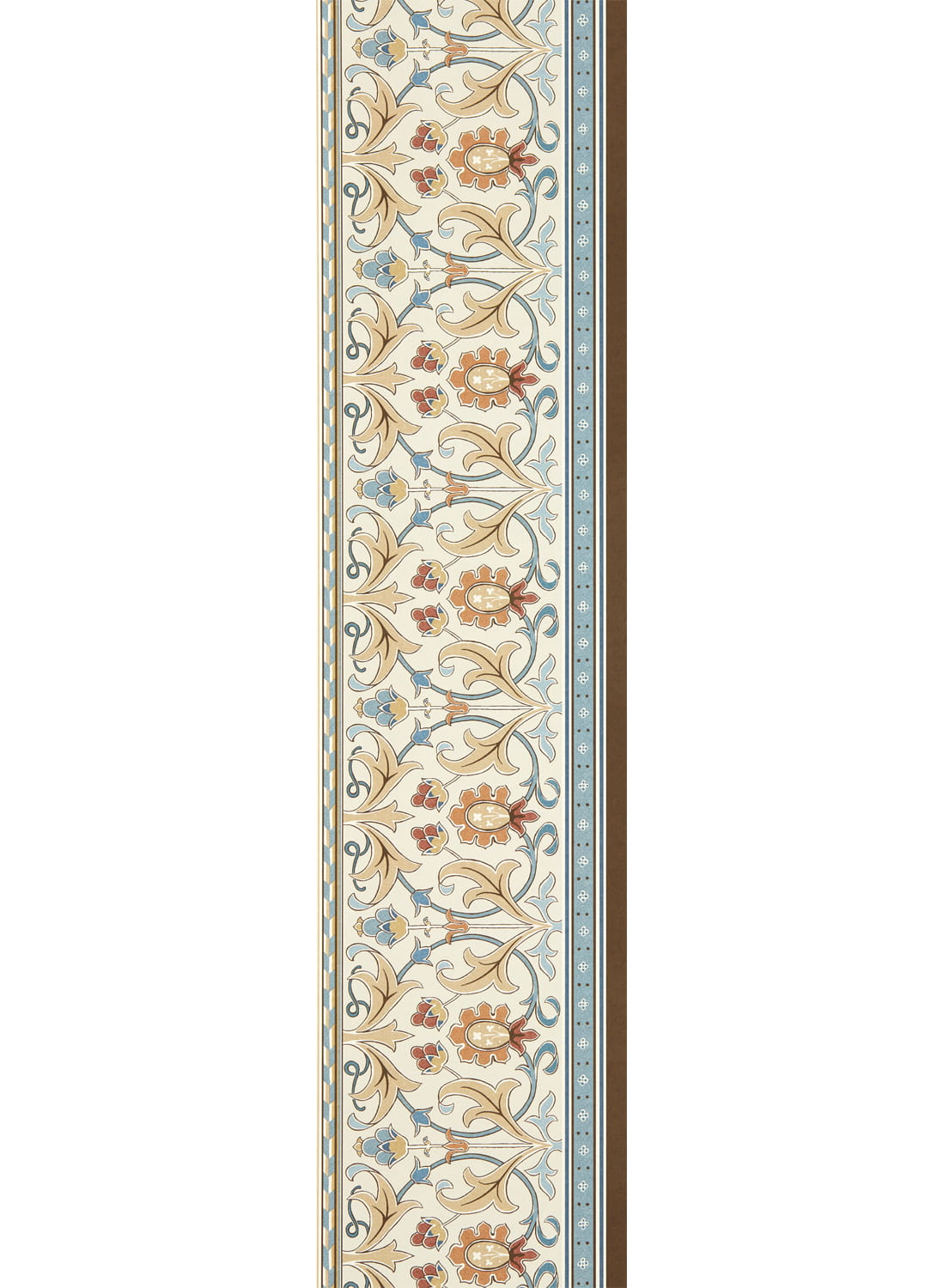 Tapete Ornamental Frieze - Linen/ Woad