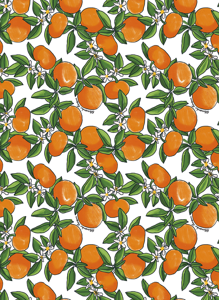 Wallpaper Tangerine - 25540
