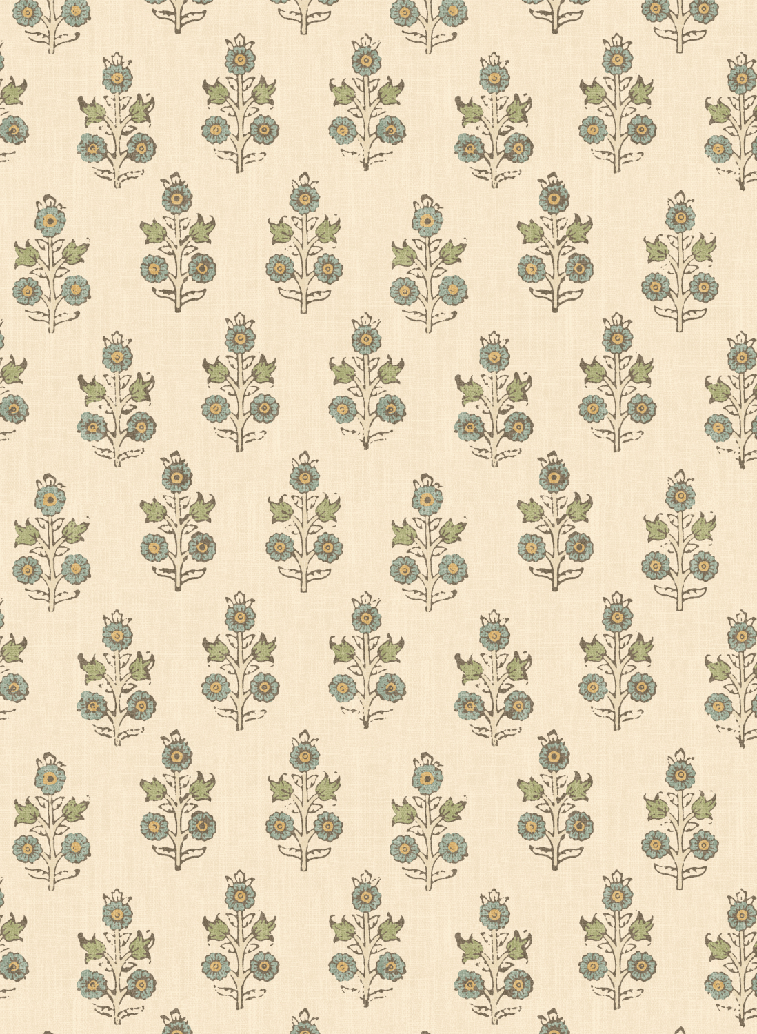 Tapete Poppy Sprig - Aqua