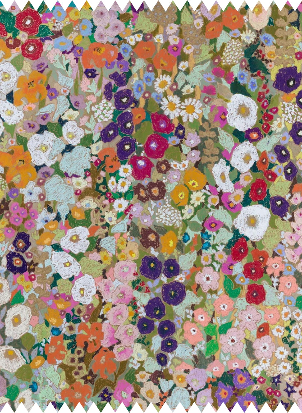 Tissu Hollyhocks - Velvet - Spring