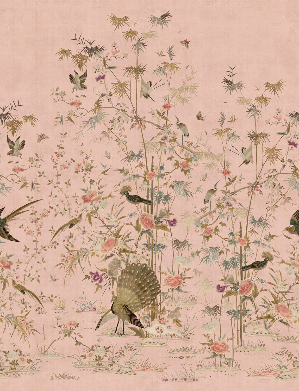 Wandbild Chinoiserie Garden - Pink