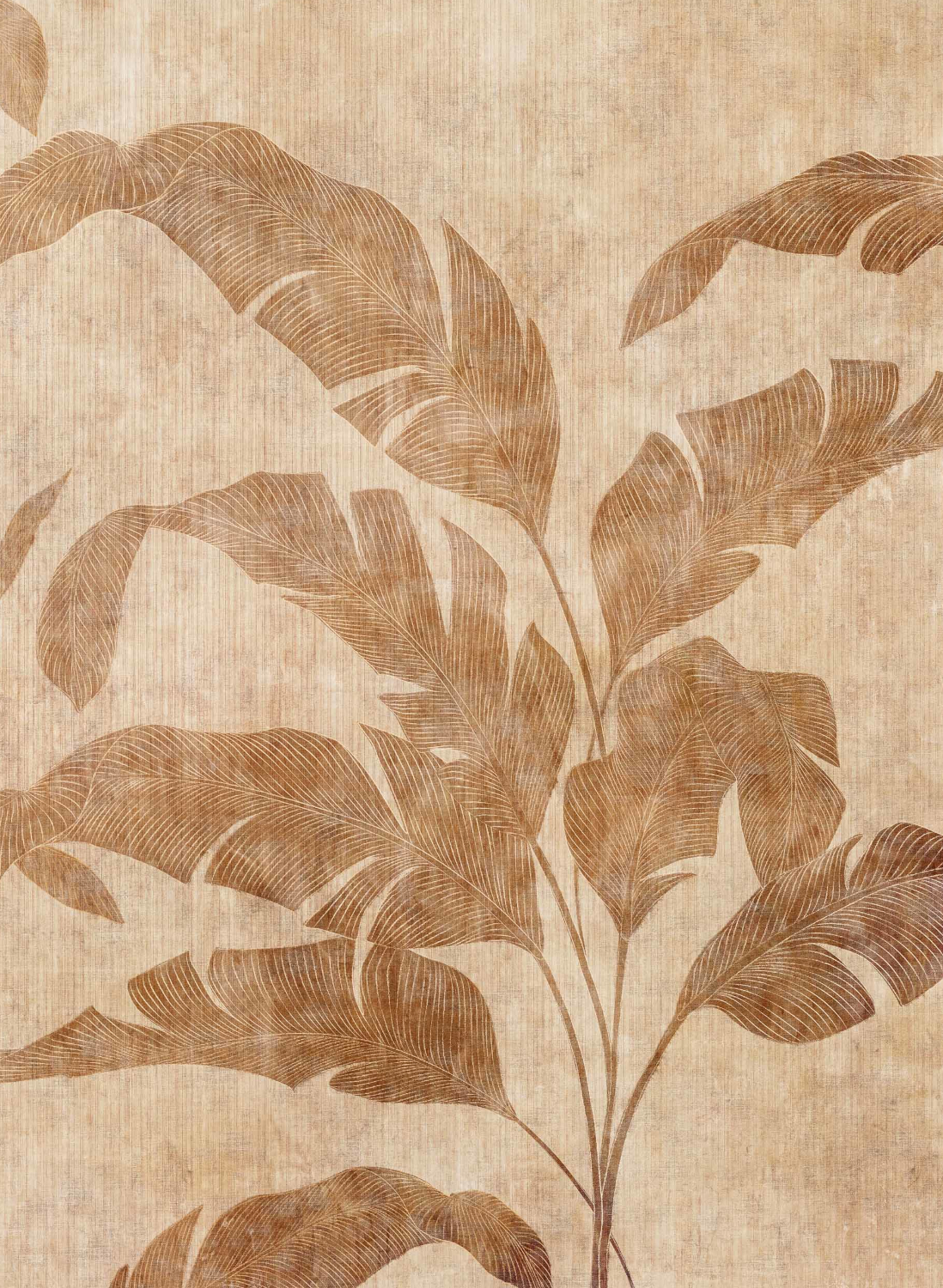 Wandbild Leaves Shadow - Camel