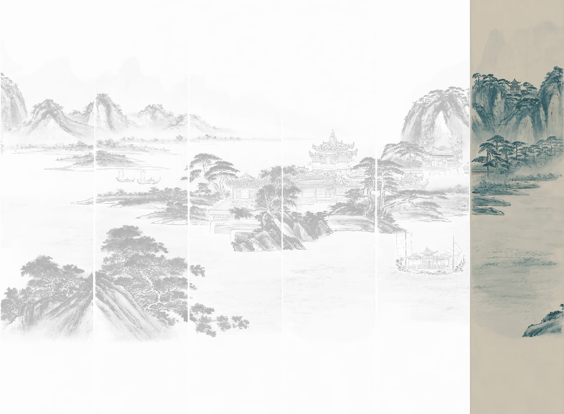 Wandbild Kaisui - Blue Panel 6