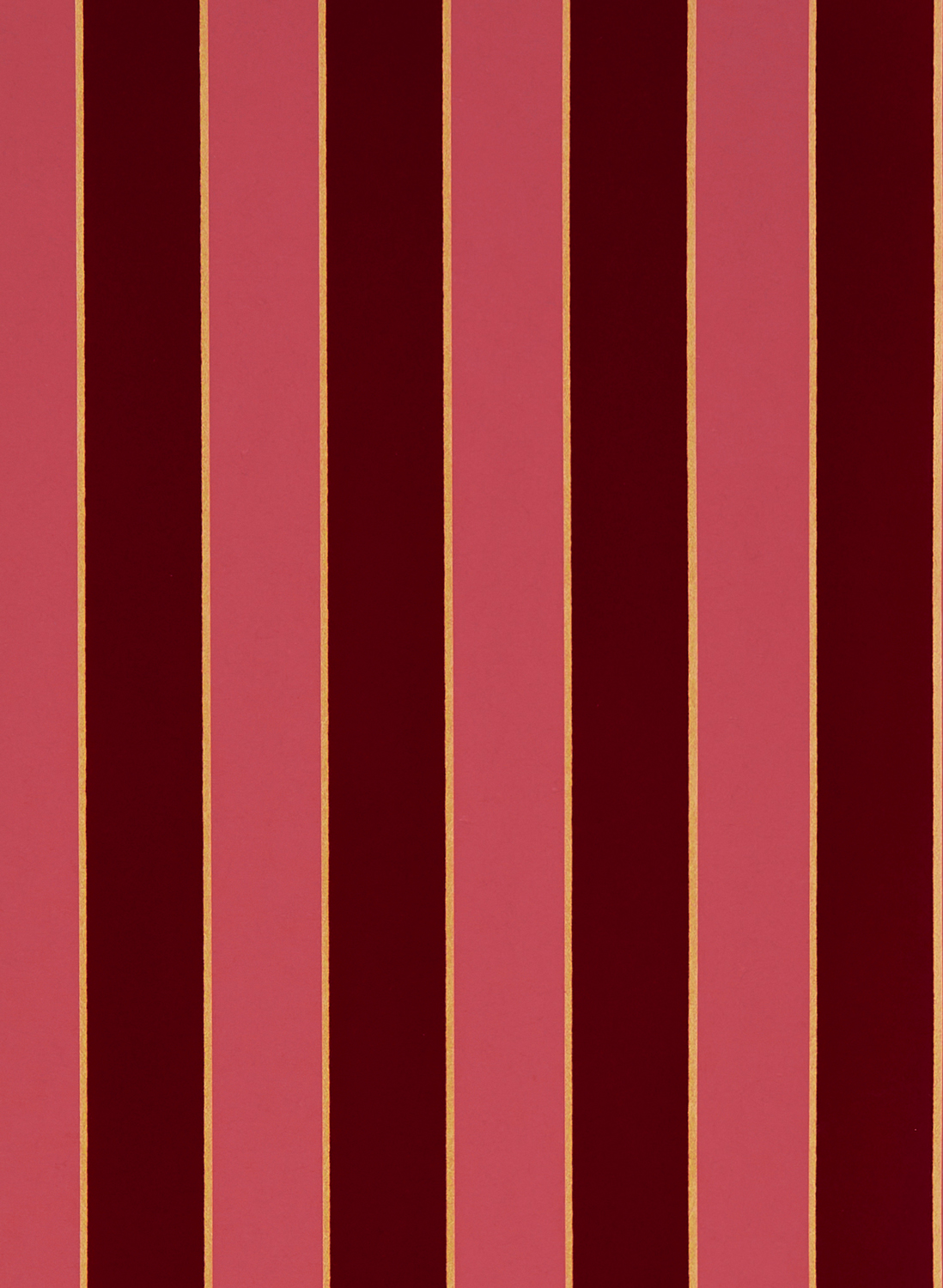 Tapete Regency Stripe - Carmine/ Gold