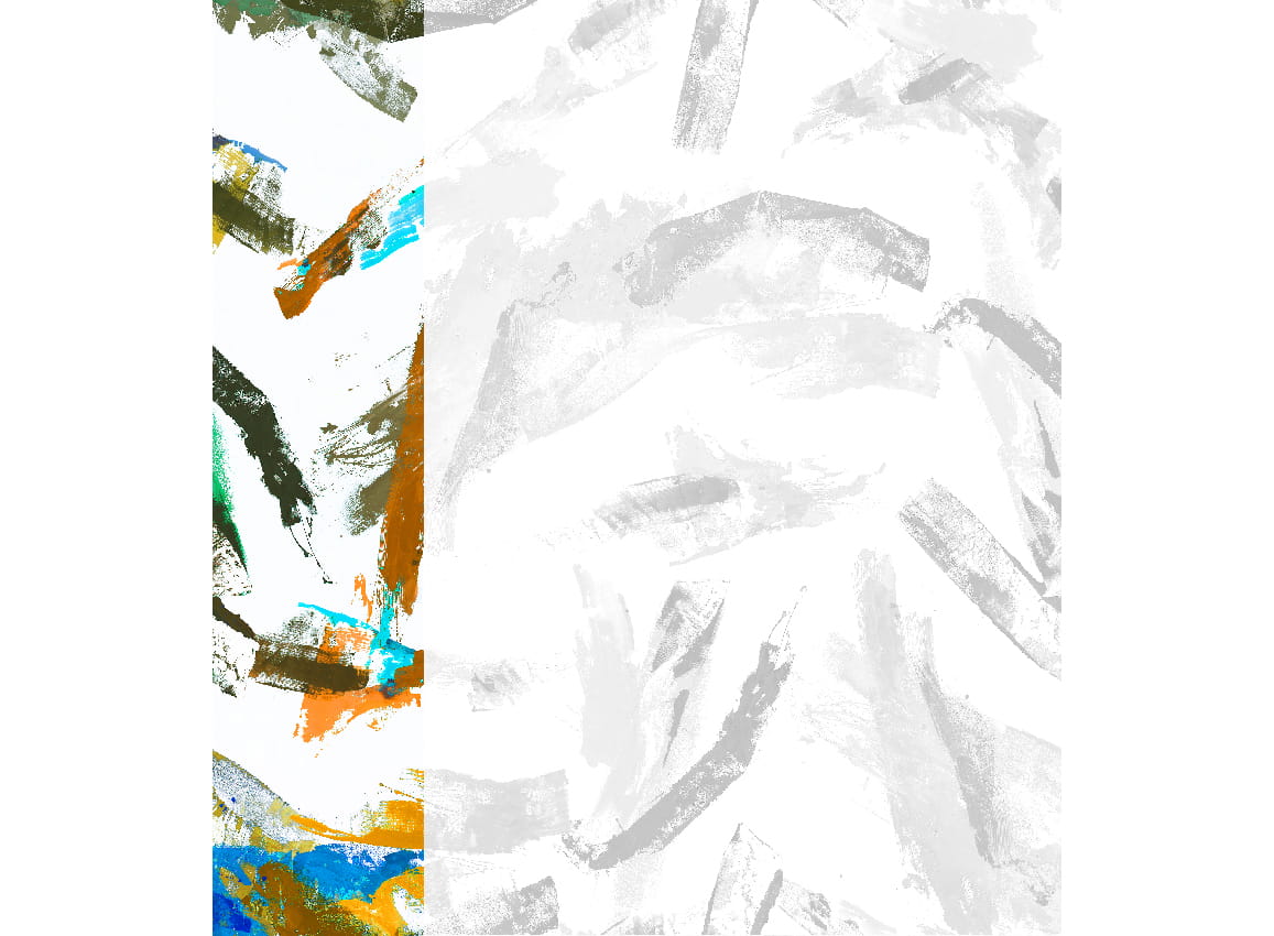 Wandbild Jack - Orange Green Panel 1