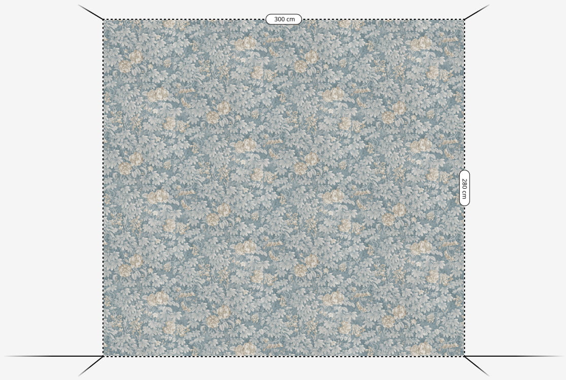 Wandbild Tyra - Misty Blue