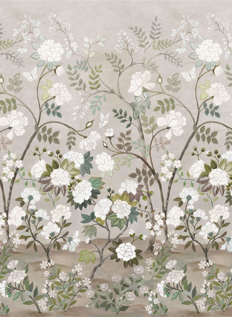 Wandbild Fleur Orientale - Pale Birch