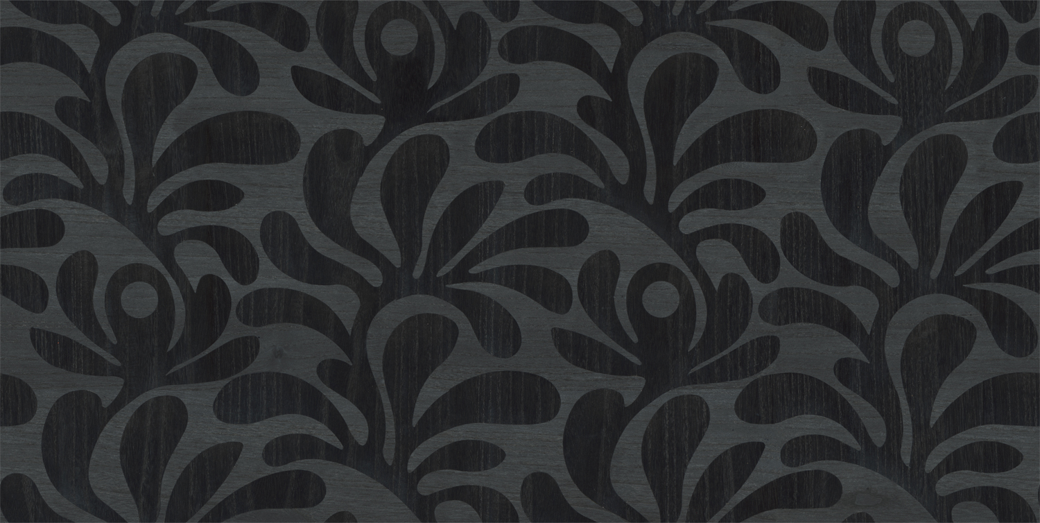 Tapete Woodblock Beetle Fern - Ebony