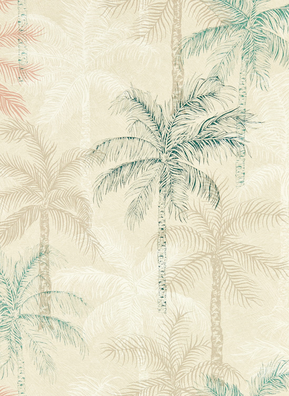 Tapete Palmyra - Mineral/ Blush
