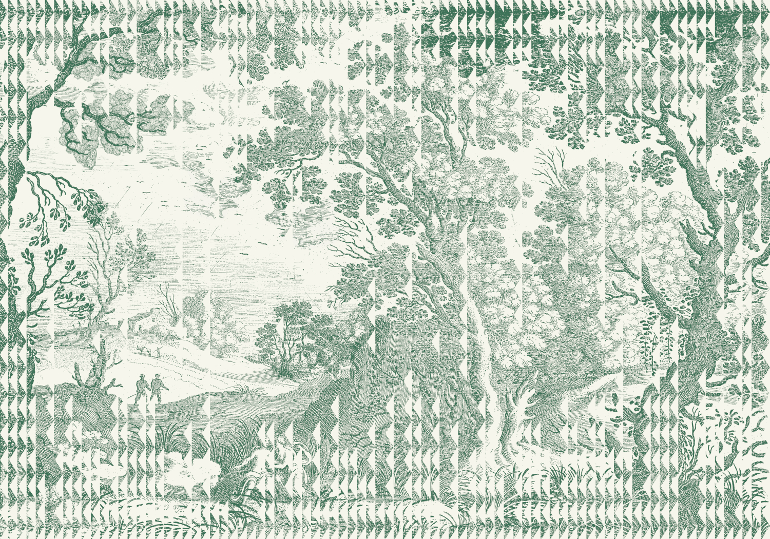 Wandbild Patch Landscape - green