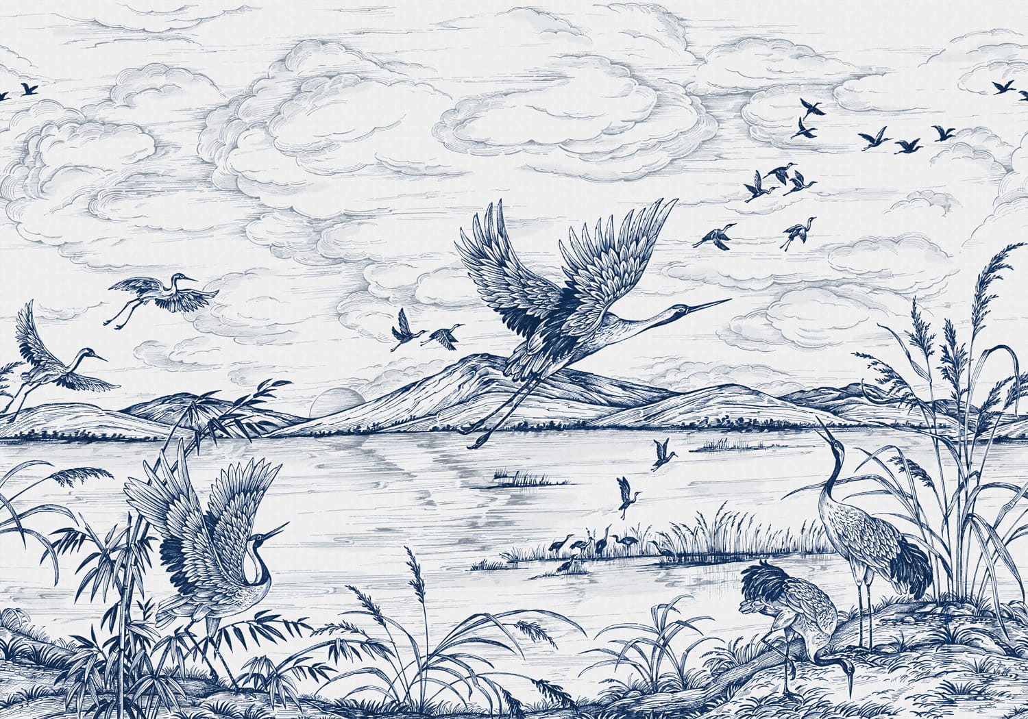 Wandbild Herons Poetry - Sapphire