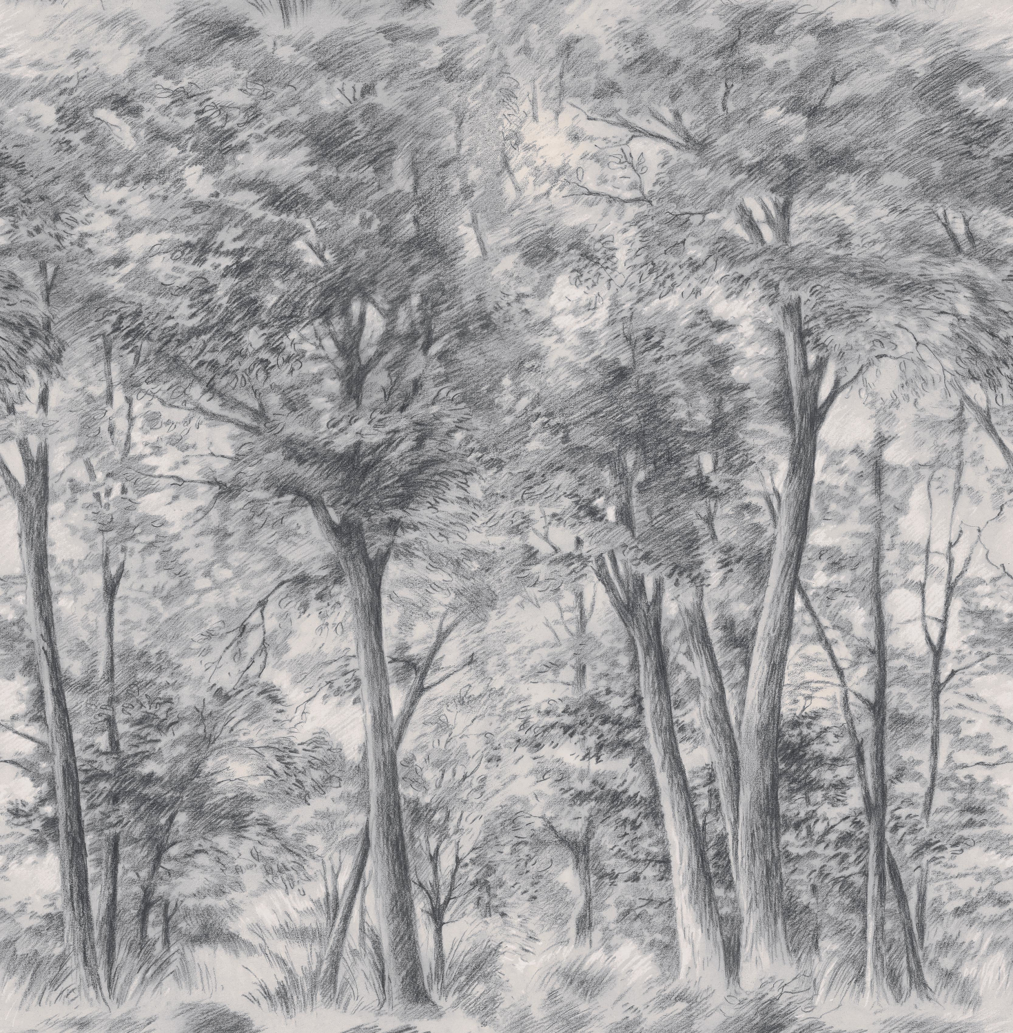 Wandbild Sketch of Trees - 9630W