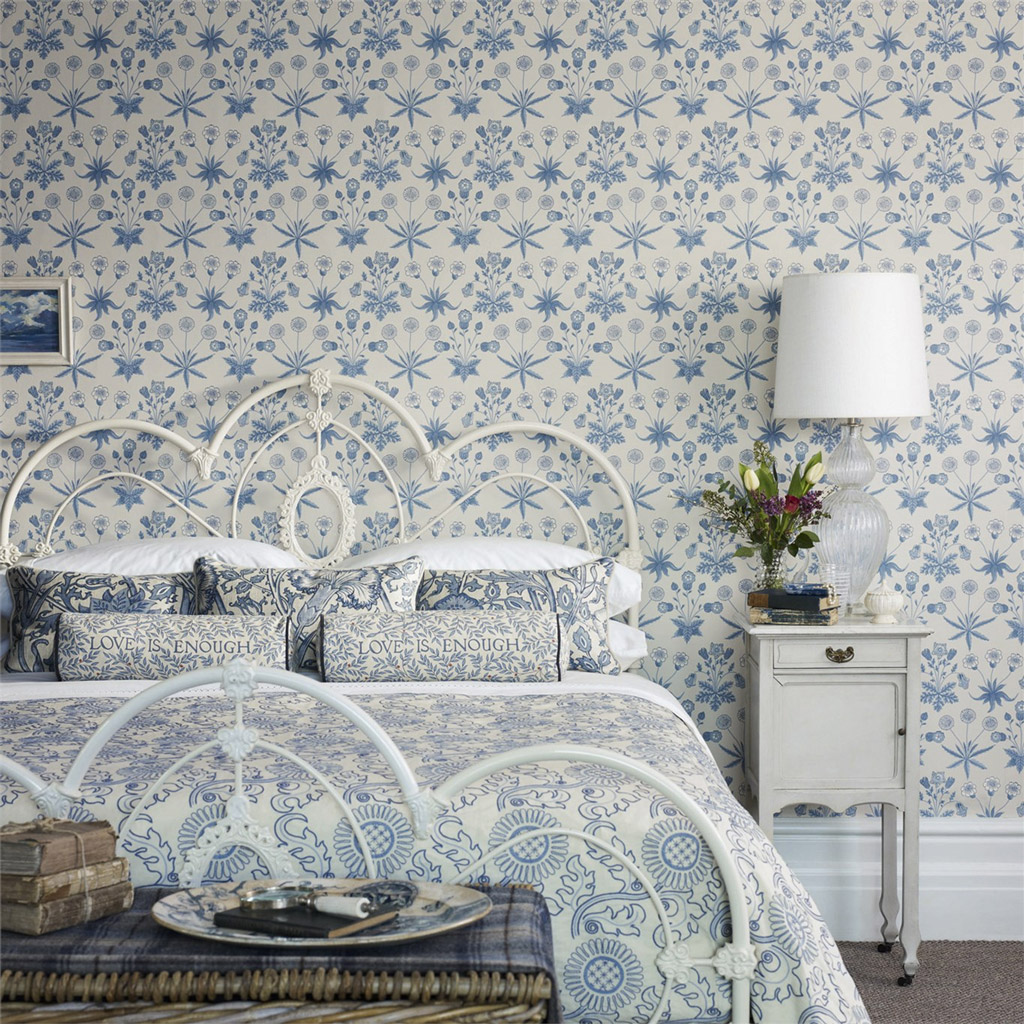 Tapete Daisy - Blue/ Ivory