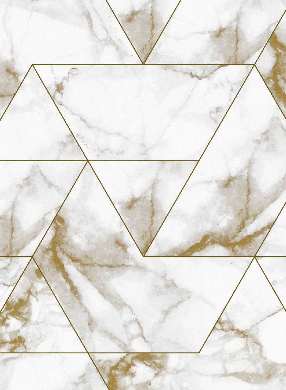 Tapete Marble Mosaic - Gold