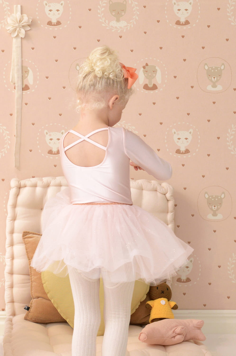 Tapete Hearts - Dusty Warm Pink