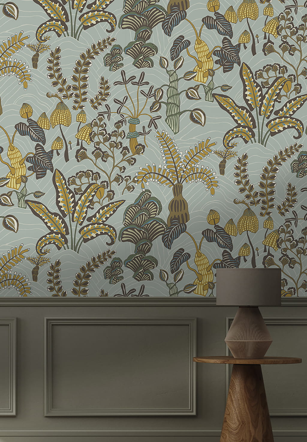 Tapete Woodland Floor - Celadon and Lemon