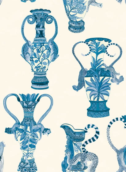 Tapete Khulu Vases - China Blue