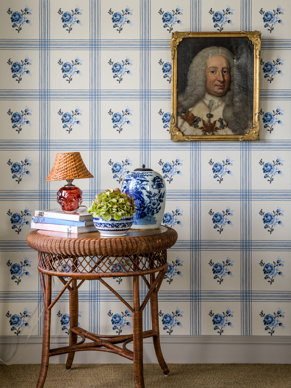 Tapete Rose - Delft Blue