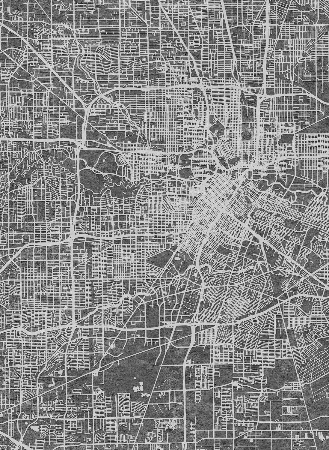 Wandbild Urban Map - Black