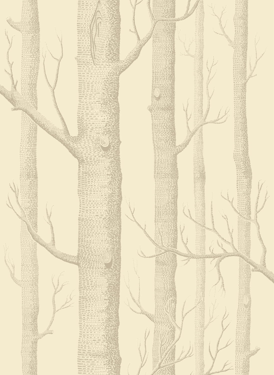 Tapete Woods - Linen on Cream