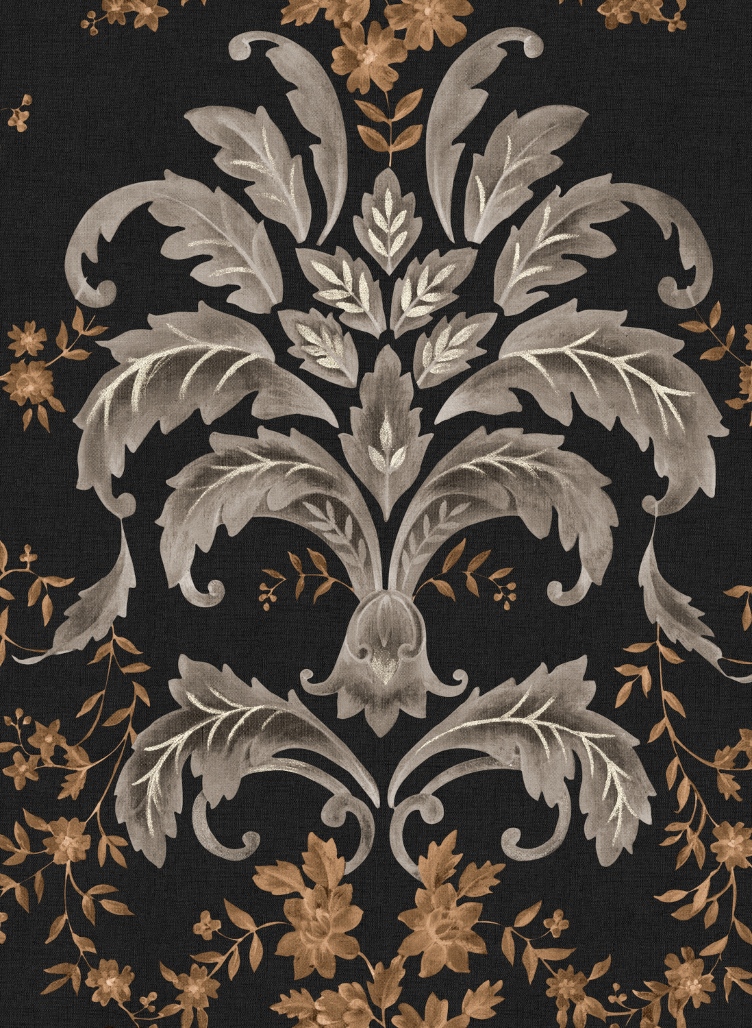 Tapete French Damask - Onyx