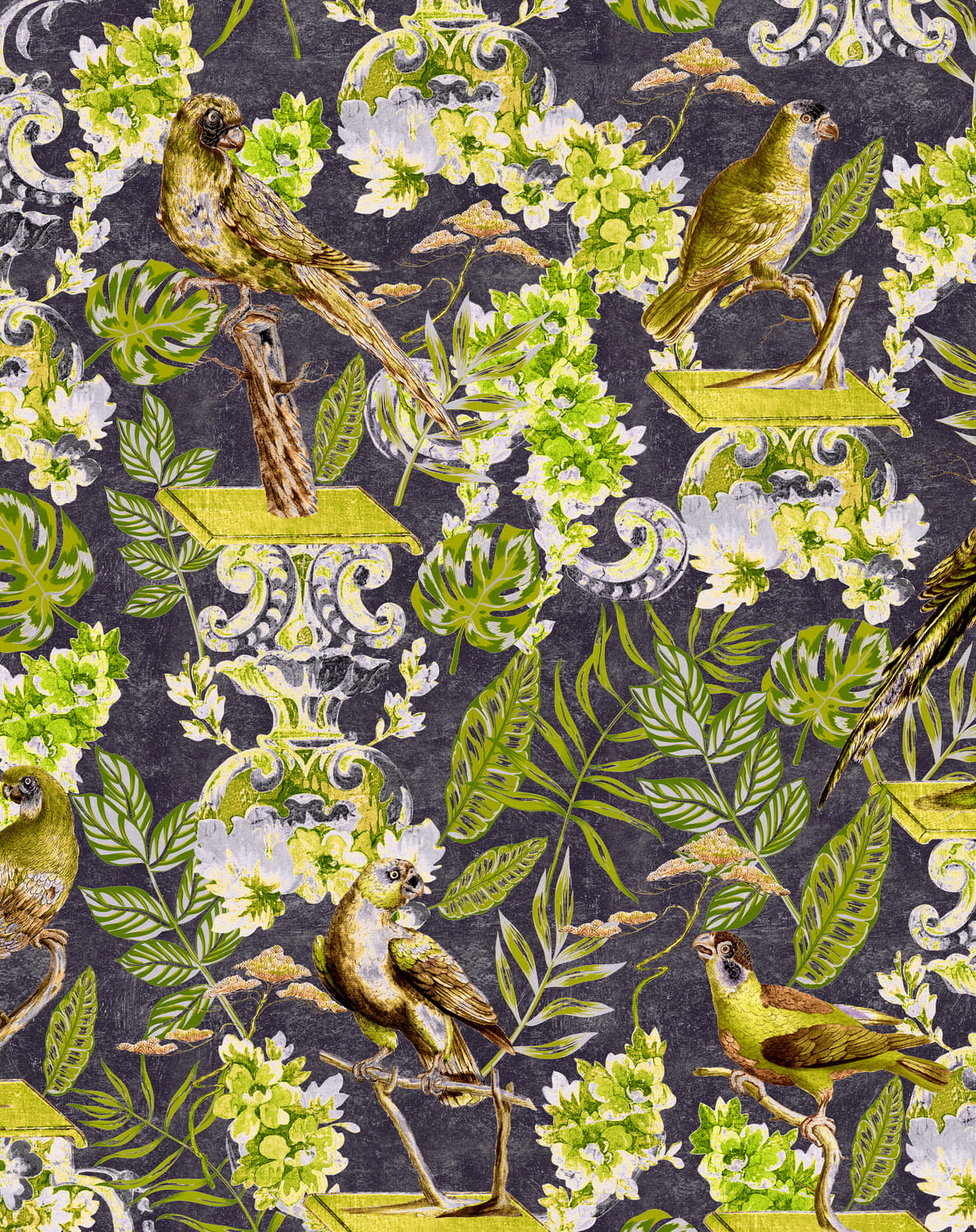 Stoff La Voliere - Velvet - FB00028