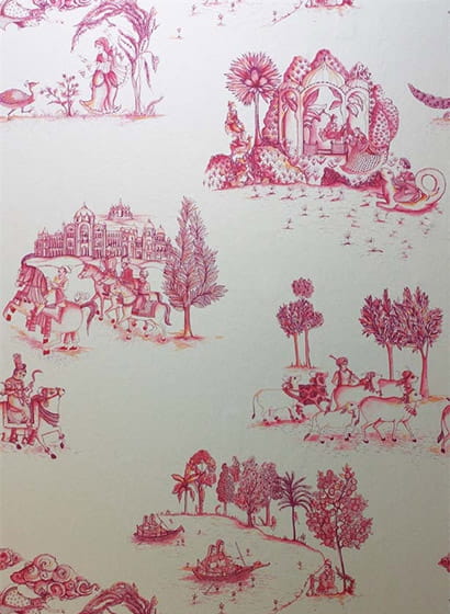Tapete Zanskar - Pink/ Gold