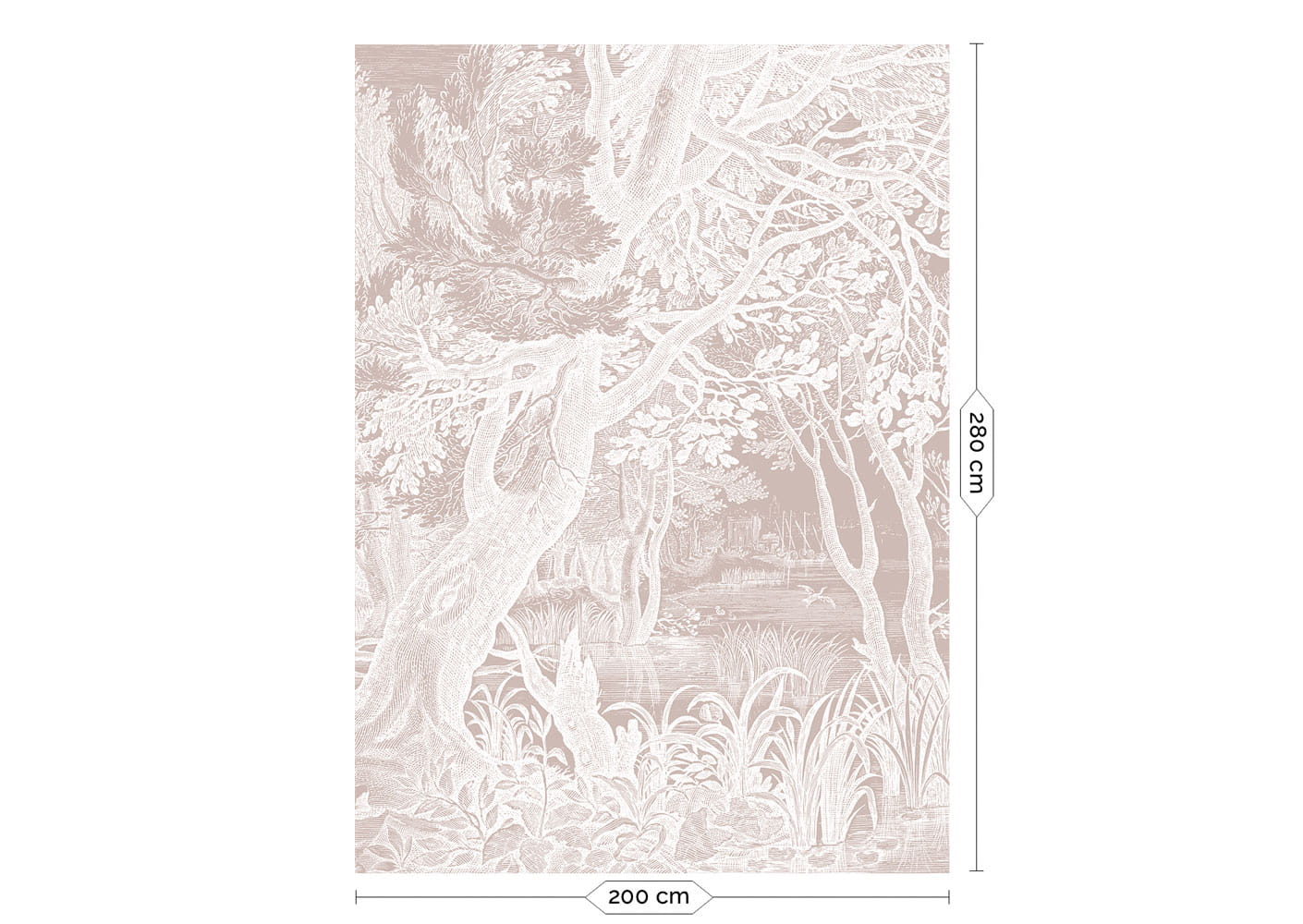 Mural Engraved Landscapes Nude 1 - M - 2m