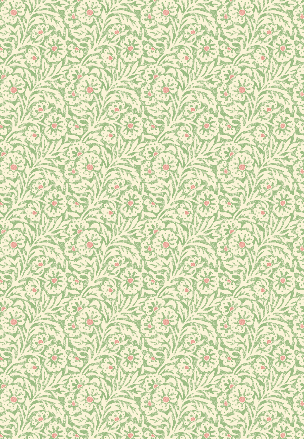 Tapete Flower Patch - green