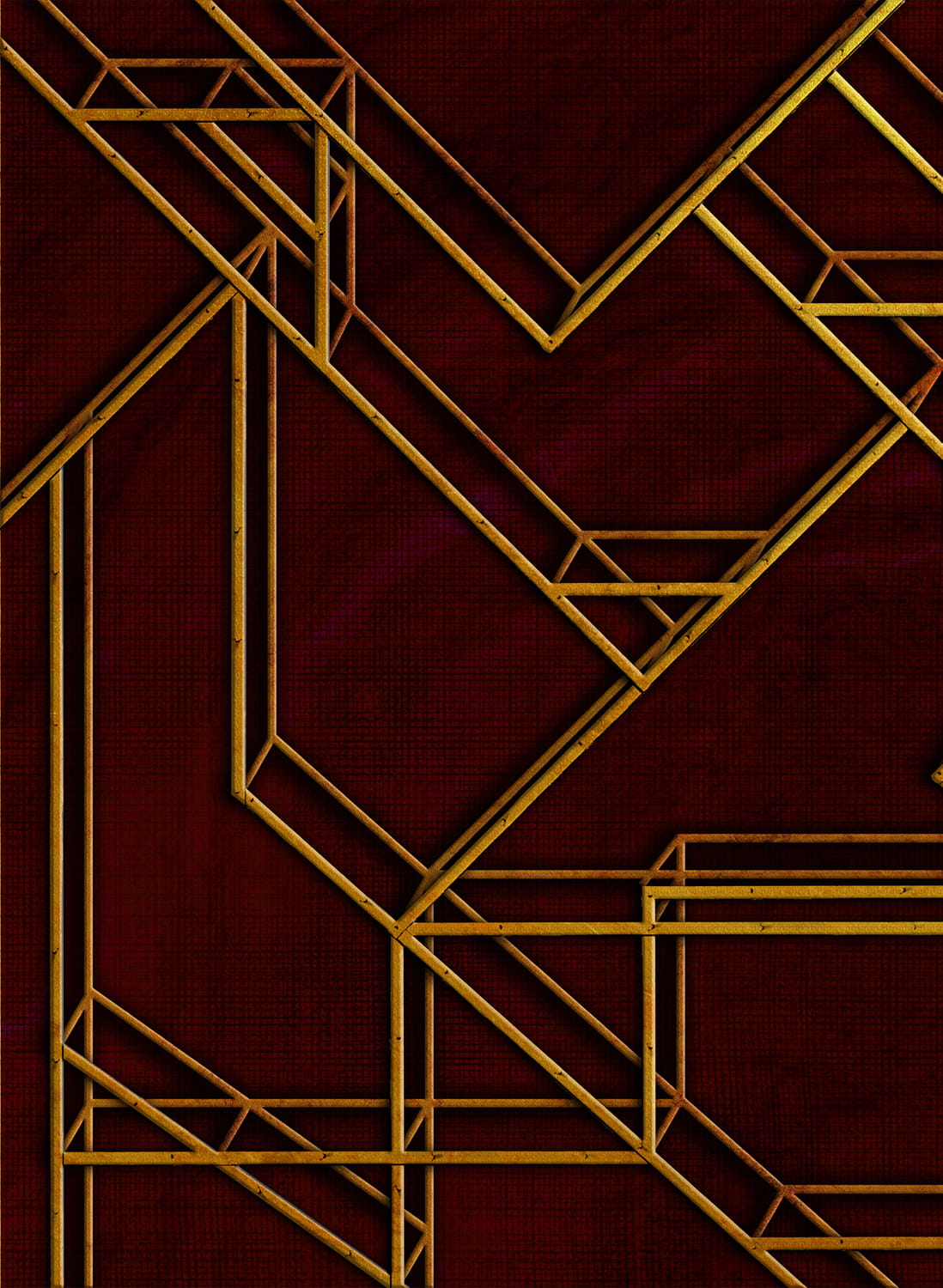 Wandbild L Geometric - Wine