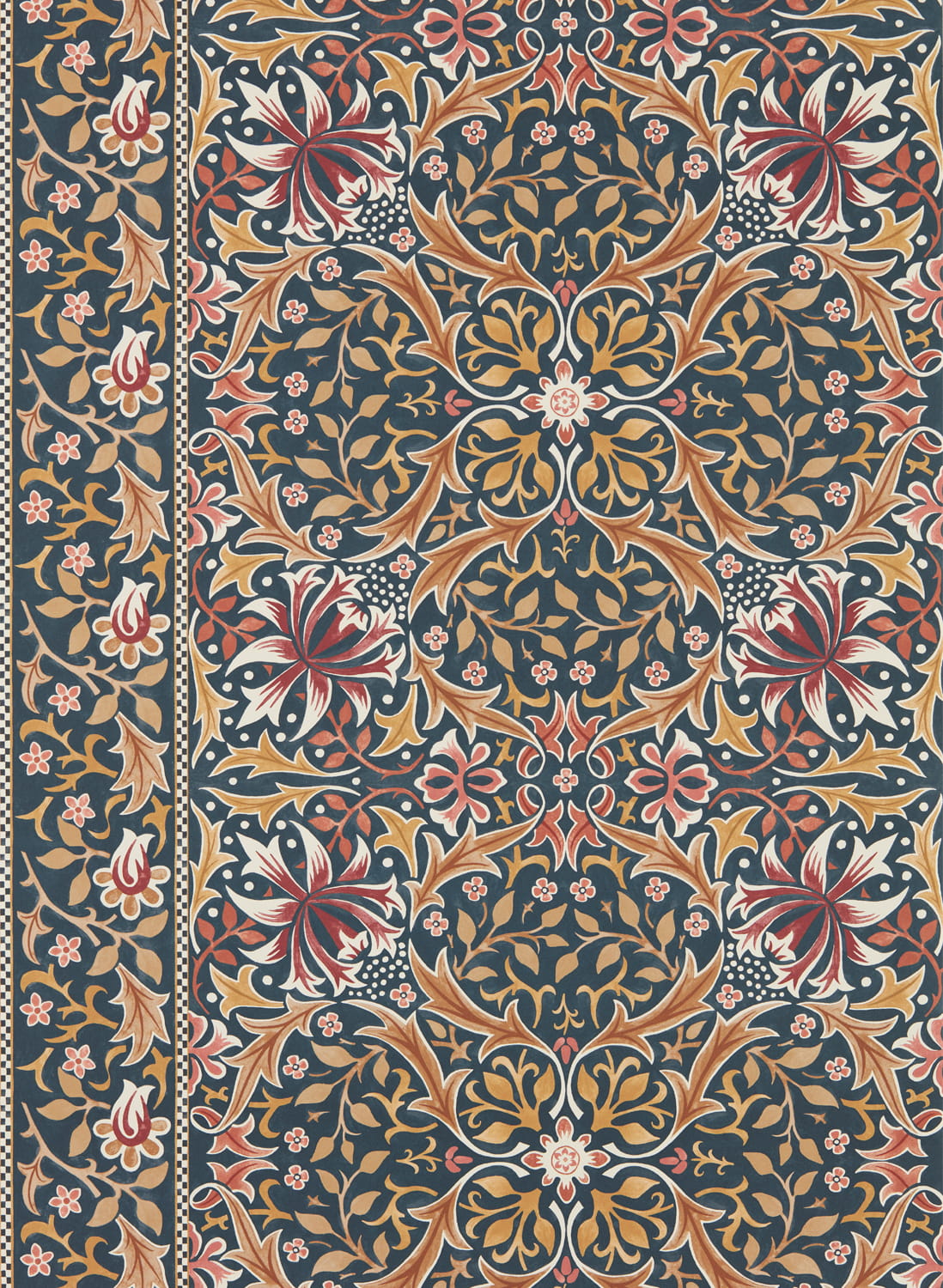 Tapete Walthamstow - Indigo Gold